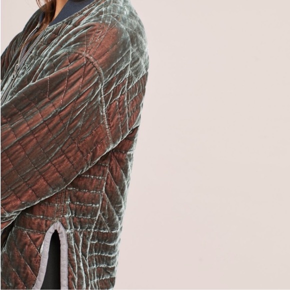 ANTHROPOLIGIE Hei Hei Velvet quilted jacket Sz XS - Picture 7 of 13
